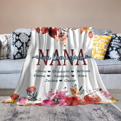 Grandma, We Love You - Personalized Custom Blanket - Gift For Grandma - ARNOVIC