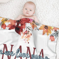 Grandma, We Love You - Personalized Custom Blanket - Gift For Grandma - ARNOVIC