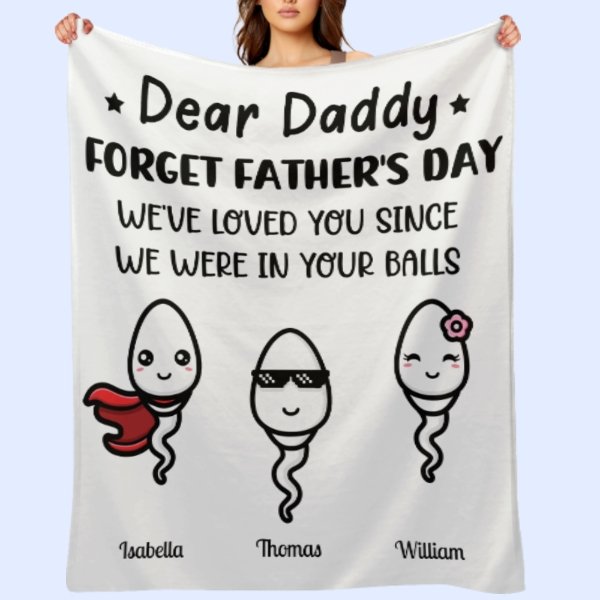 Greatest Dad Ever - Family Personalized Custom Blanket - Father's Day, Birthday Gift For Dad - OLESA