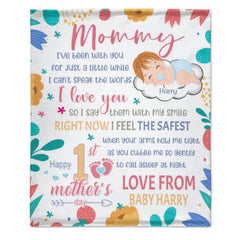 Happy 1st Mother's Day - Personalized Blanket - OLESA