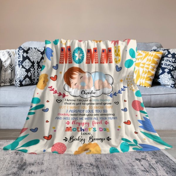 Happy First Mother's Day - Personalized Blanket - OLESA