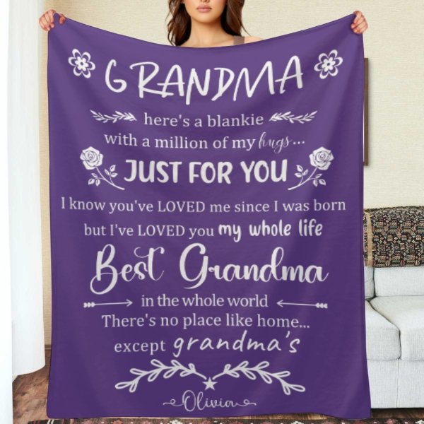 Here's A Blankie With A Million Of My Hugs - Family Blanket - New Arrival, Christmas Gift For Grandma - ARNOVIC