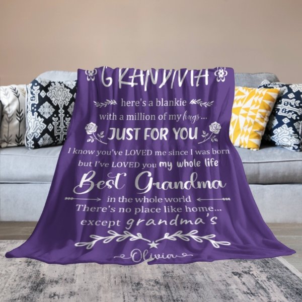 Here's A Blankie With A Million Of My Hugs - Family Blanket - New Arrival, Christmas Gift For Grandma - ARNOVIC