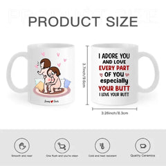 I Adore You Personalized Mug - Couple Gift, Valentine's Gift - OLESA