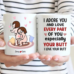 I Adore You Personalized Mug - Couple Gift, Valentine's Gift - OLESA