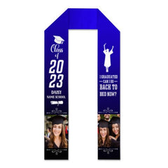 I Graduated Can I Go Back To Bed Now Stoles, Photo Class of 2023 Stoles - Graduation gift - ARNOVIC