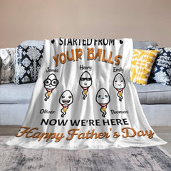 I Love You Dad - Family Personalized Blanket - Father's Day, Birthday Gift For Dad - OLESA