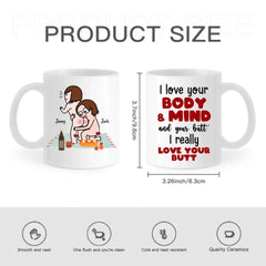 I Really Love Your Butt Personalized Mug, Funny Gift For Couple - OLESA