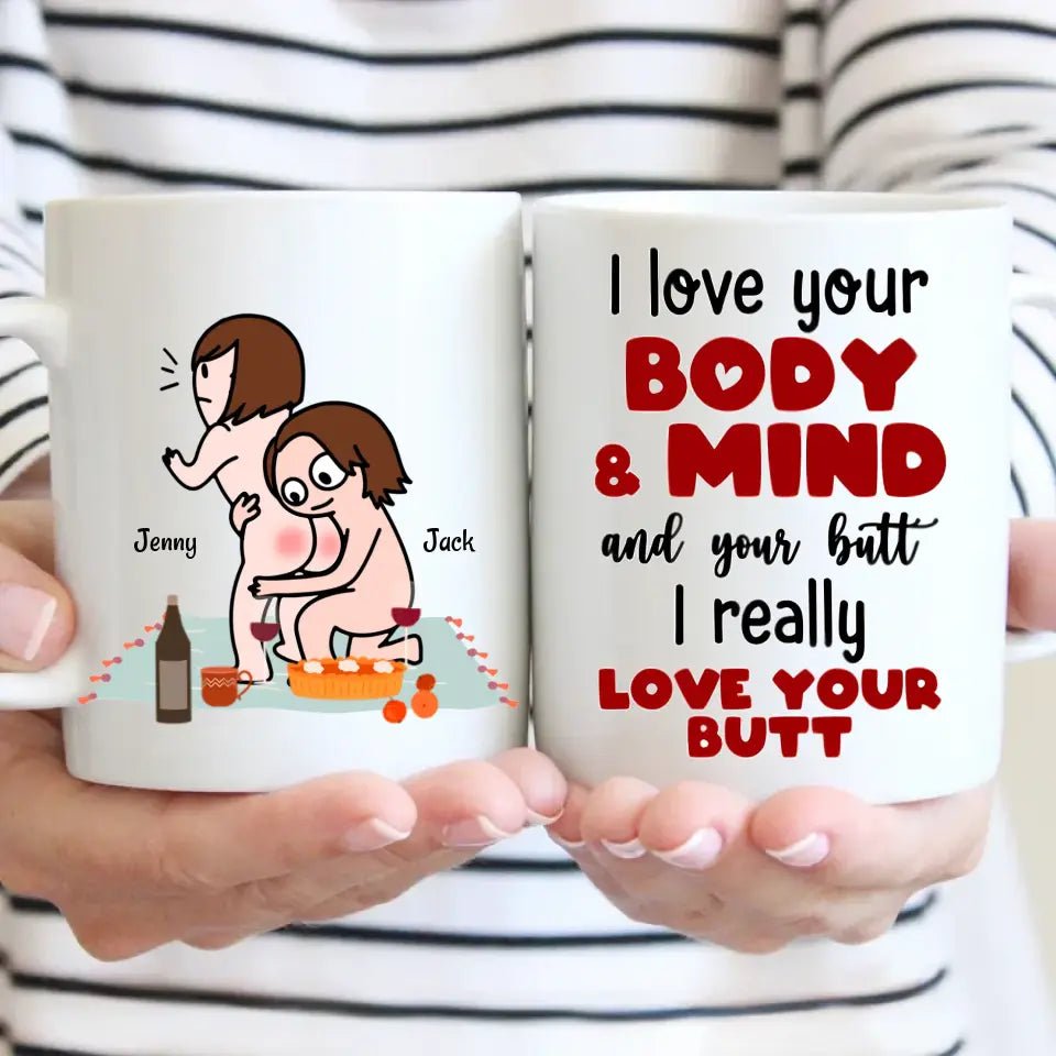 I Really Love Your Butt Personalized Mug, Funny Gift For Couple - OLESA