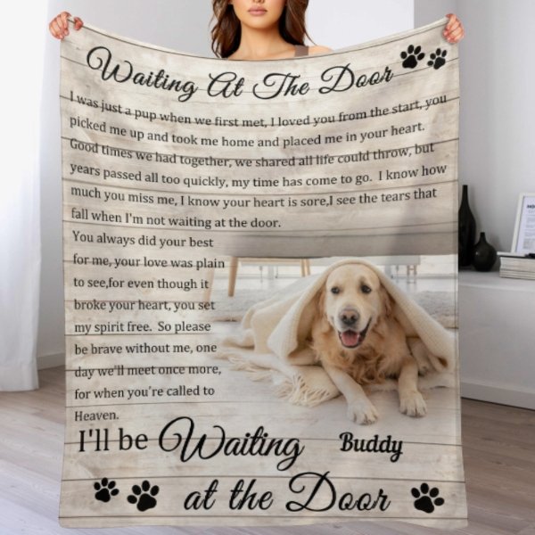 I Was Just A Pup When We First Met - Dog & Cat Personalized Custom Blanket - Upload Image, Gift For Pet Owners, Pet Lovers - ARNOVIC