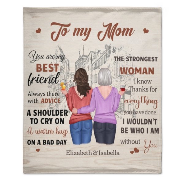 I Wouldn't Be Who I Am Without You - Gift For Mom, Personalized Blanket - ARNOVIC