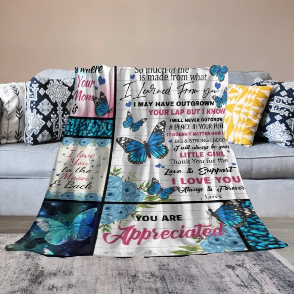 I'll Always Be Your Little Girl, Mom - Family Blanket - Gift For Mother From Daughter - ARNOVIC