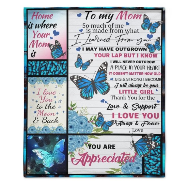 I'll Always Be Your Little Girl, Mom - Family Blanket - Gift For Mother From Daughter - ARNOVIC