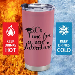 It's Time for a new Adventure Custom Graduation Tumblers Class of 2023 - Graduation Gift - ARNOVIC