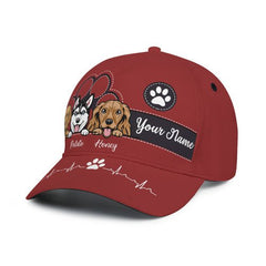 Keep Calm And Love Dogs - Dog & Cat Personalized Custom All Over Print Classic Cap - Gift For Pet Owners, Pet Lovers - OLESA