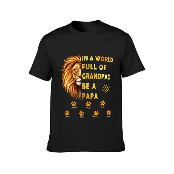 Lion Head Be A Papa Father‘s Day Old Man Personalized Shirt - OLESA