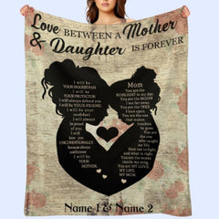 Love Between A Mother & Daughter Is Forever - Mother's Day Blanket - OLESA