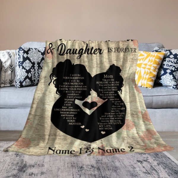 Love Between A Mother & Daughter Is Forever - Mother's Day Blanket - OLESA