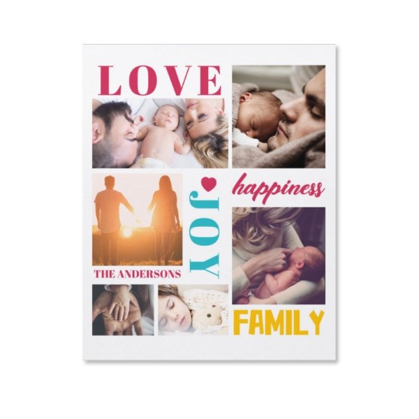 Love Happiness Joy Famliy Custom Photo canva - OLESA