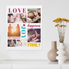 Love Happiness Joy Famliy Custom Photo canva - OLESA