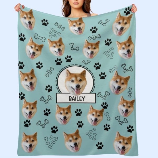 Lovely Dog - Personalized Custom Fleece Blanket - Gifts For Dog Lovers - OLESA