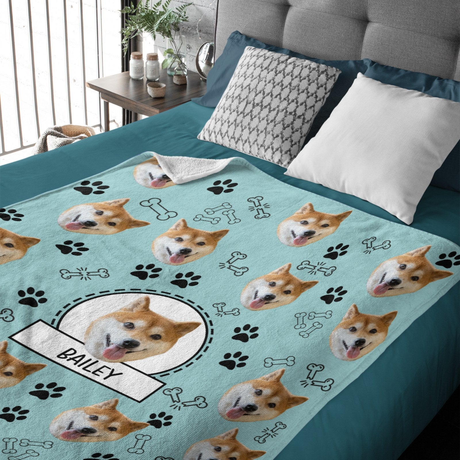 Lovely Dog - Personalized Custom Fleece Blanket - Gifts For Dog Lovers - OLESA