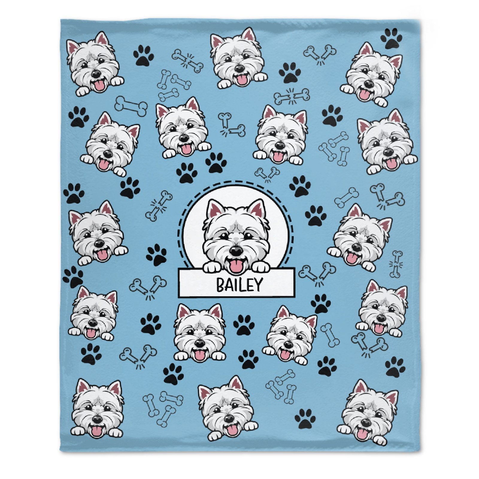 Lovely Dog - Personalized Custom Name Fleece Blanket - Gifts For Dog Lovers - OLESA