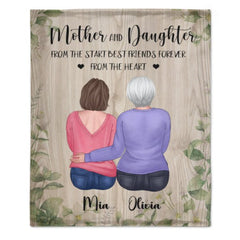 Mother And Daughters From The Start - Personalized Blanket - Birthday, Mother's Day Gift For Mothers, Grandmas, Daughters - OLESA