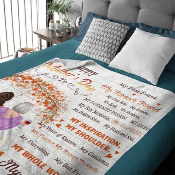 My Everything My Best Friend My Whole World My Mom - Gift For Mother's Day, Personalized Blanket - ARNOVIC