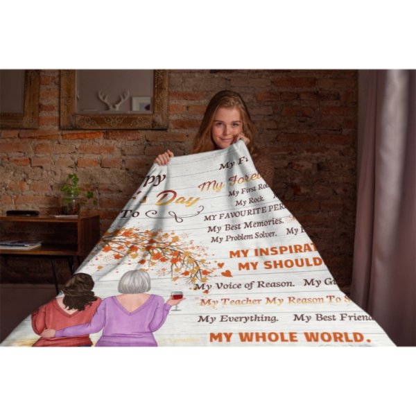 My Everything My Best Friend My Whole World My Mom - Gift For Mother's Day, Personalized Blanket - ARNOVIC