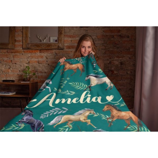 Name Custom Horse Blanket - Gifts for Girls - ARNOVIC