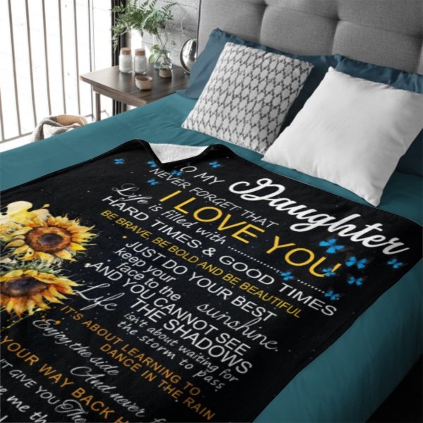 Never Forget That I Love You - Family Blanket - New Arrival, Christmas Gift For Daughter - OLESA