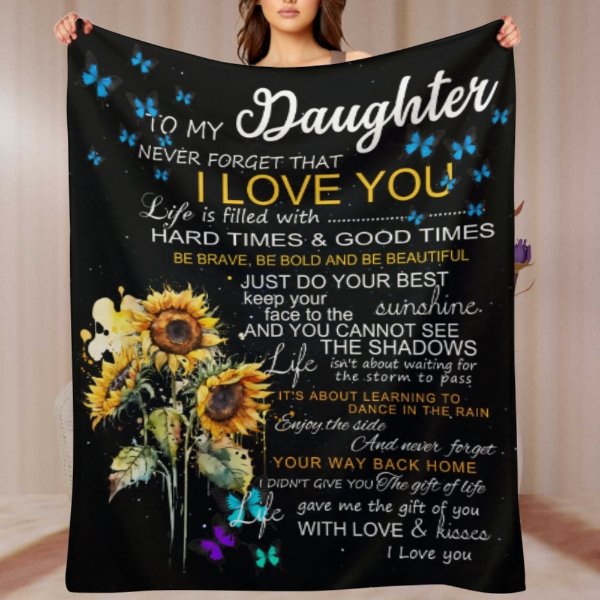 Never Forget That I Love You - Family Blanket - New Arrival, Christmas Gift For Daughter - OLESA