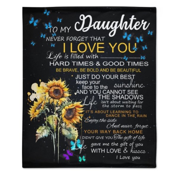 Never Forget That I Love You - Family Blanket - New Arrival, Christmas Gift For Daughter - OLESA