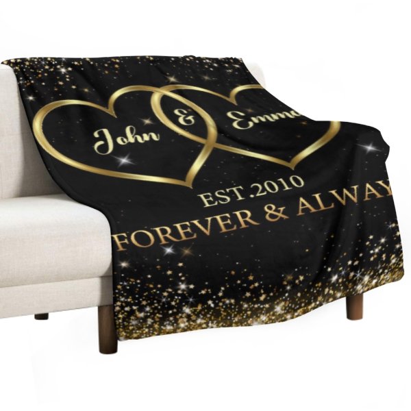 Our Love Story - Couple Personalized Custom Blanket - Valentine Gift For Husband Wife, Anniversary - ARNOVIC