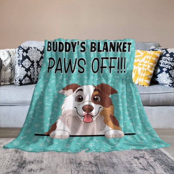 Paws Off - It's My Blanket - Gift For Dog Lovers - Personalized Blanket - OLESA