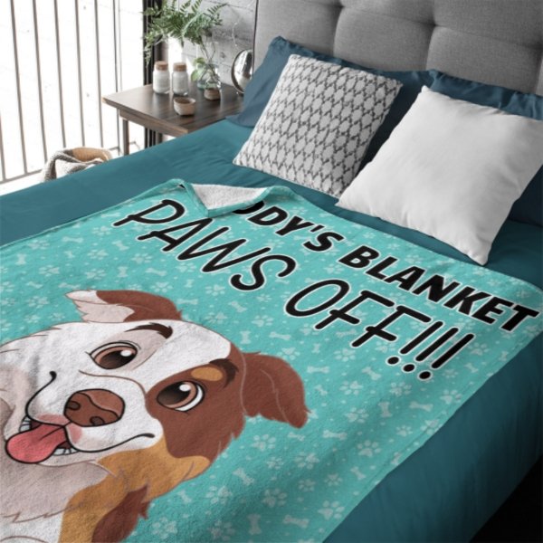 Paws Off - It's My Blanket - Gift For Dog Lovers - Personalized Blanket - OLESA