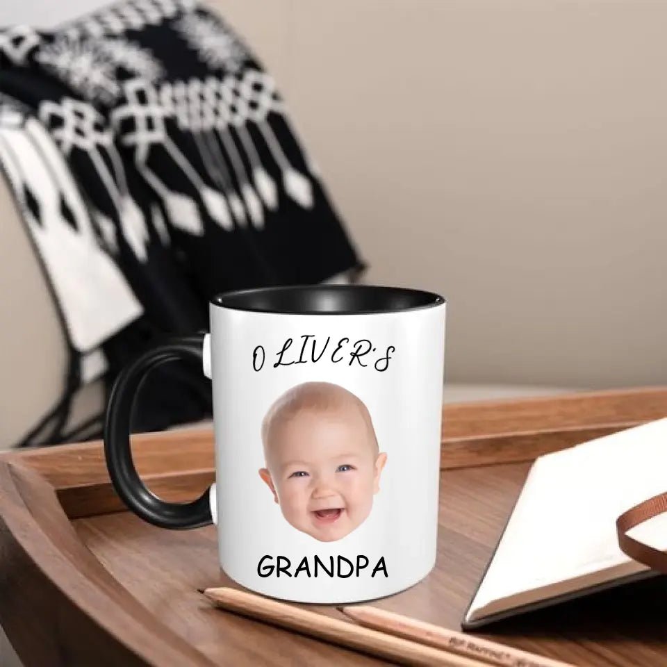 Personalized Baby Face Photo Mug For Mommy Daddy Grandpa Grandma - OLESA