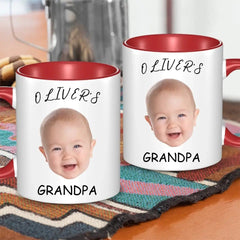 Personalized Baby Face Photo Mug For Mommy Daddy Grandpa Grandma - OLESA