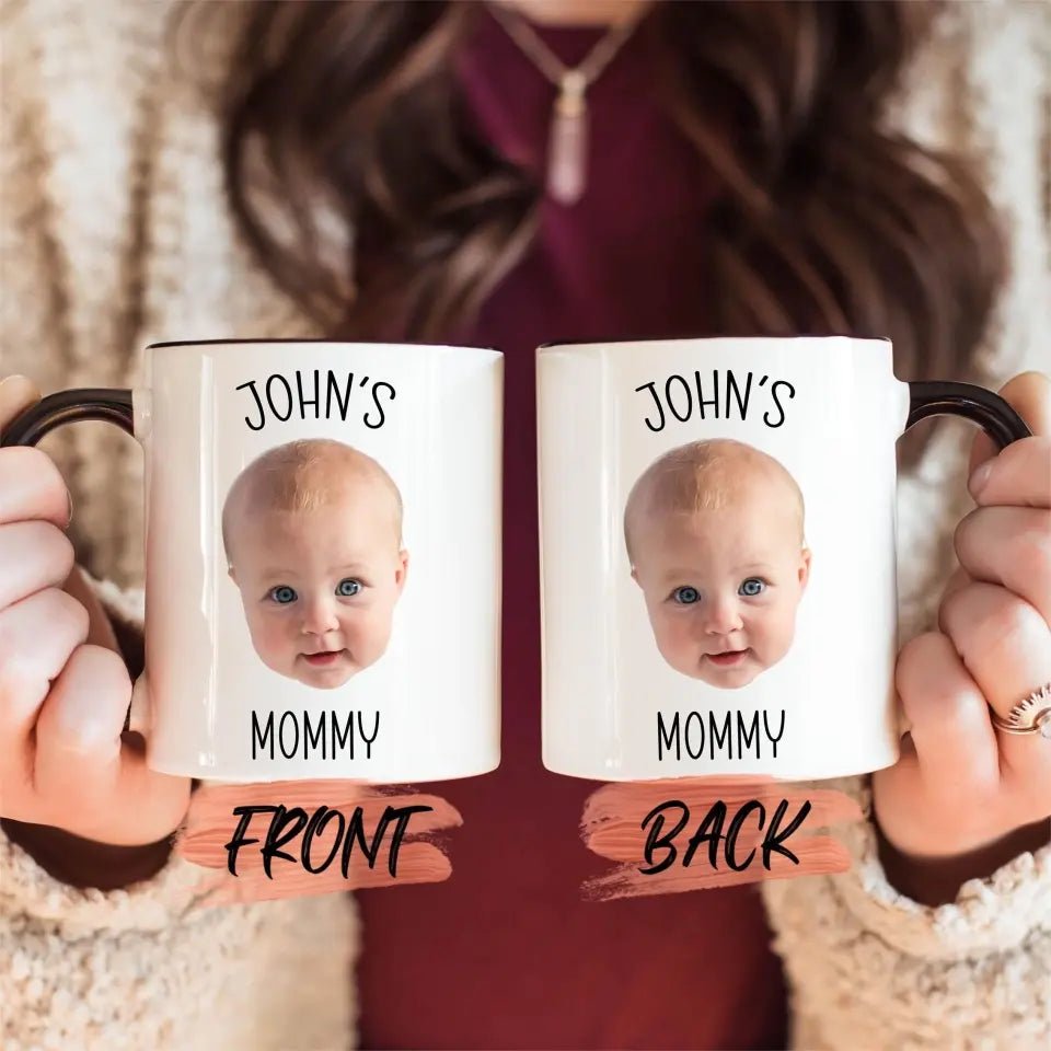 Personalized Baby Face Photo Mug For Mommy Daddy Grandpa Grandma - OLESA