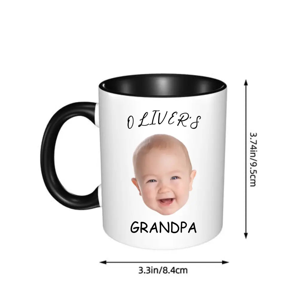 Personalized Baby Face Photo Mug For Mommy Daddy Grandpa Grandma - OLESA