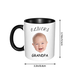 Personalized Baby Face Photo Mug For Mommy Daddy Grandpa Grandma - OLESA