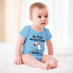 Personalized Baby Onesie/ T-shirt - Mother's Day Gift Idea For Baby/Mom - Our First Mother's Day Together - OLESA