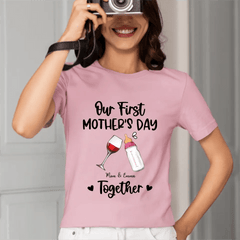 Personalized Baby Onesie/ T-shirt - Mother's Day Gift Idea For Baby/Mom - Our First Mother's Day Together - OLESA