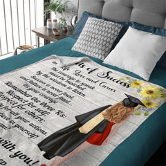 Personalized Clipart Secrets Of Success Graduation Gift Blanket - OLESA