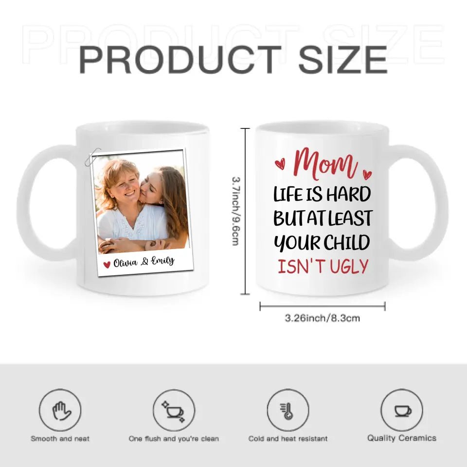 Personalized Custom Photo Mug, Treasured Moments Forever Linked, Gift For Mother - OLESA