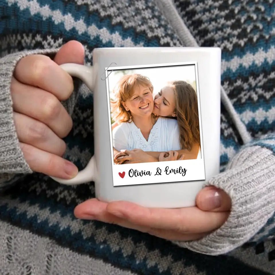 Personalized Custom Photo Mug, Treasured Moments Forever Linked, Gift For Mother - OLESA