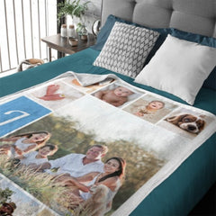 Personalized Custom Photo Name Blanket - Gift for Family - OLESA