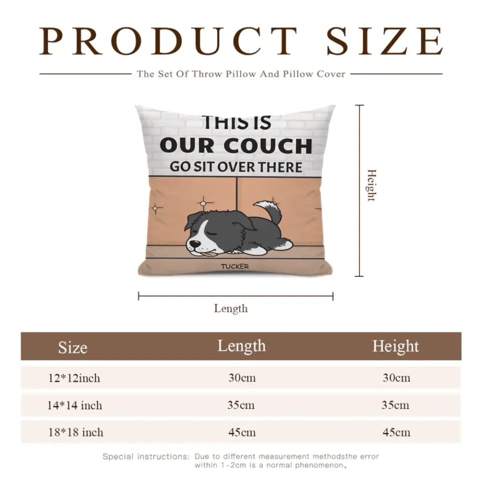 Personalized Custom Pillow Gift For Dog Lovers - This Is Our Couch Sit Over There - OLESA