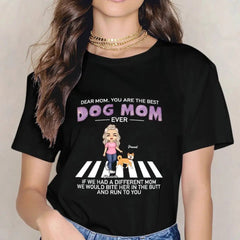 Personalized Custom T Shirt - Dogs Run To You, Gift For Dog Mom - OLESA